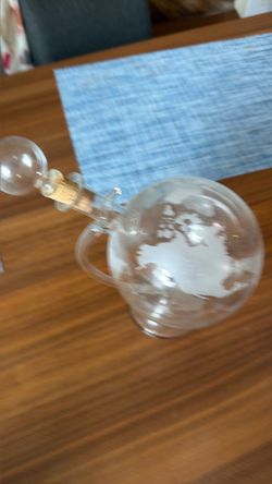 Glass decanter globe