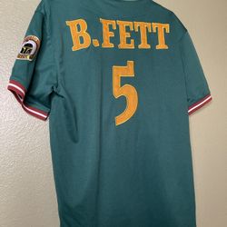 Boba Fett Jersey & Mandalorian Button Up Bundle - Men’s Medium 