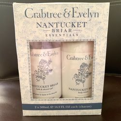 Crabtree & Evelyn Nantucket Briar Bath Show Gel & Body Lotion Set 16.9 oz Each