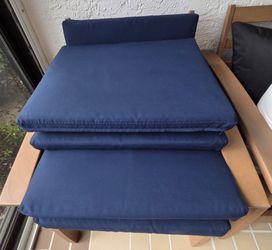 4 Sets of 20 x 20 Navy Blue Cushions Fie Chairs or Couch Excellent Waterproof Fabric