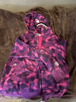 Bape hoodie purple size 2xl