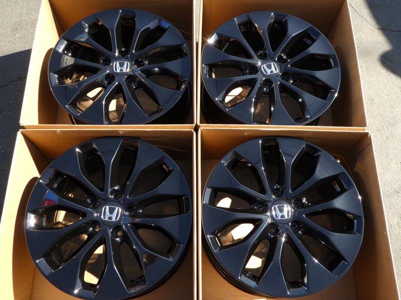 2015 17" OEM Honda Accord factory wheels 17 inch gloss black rims