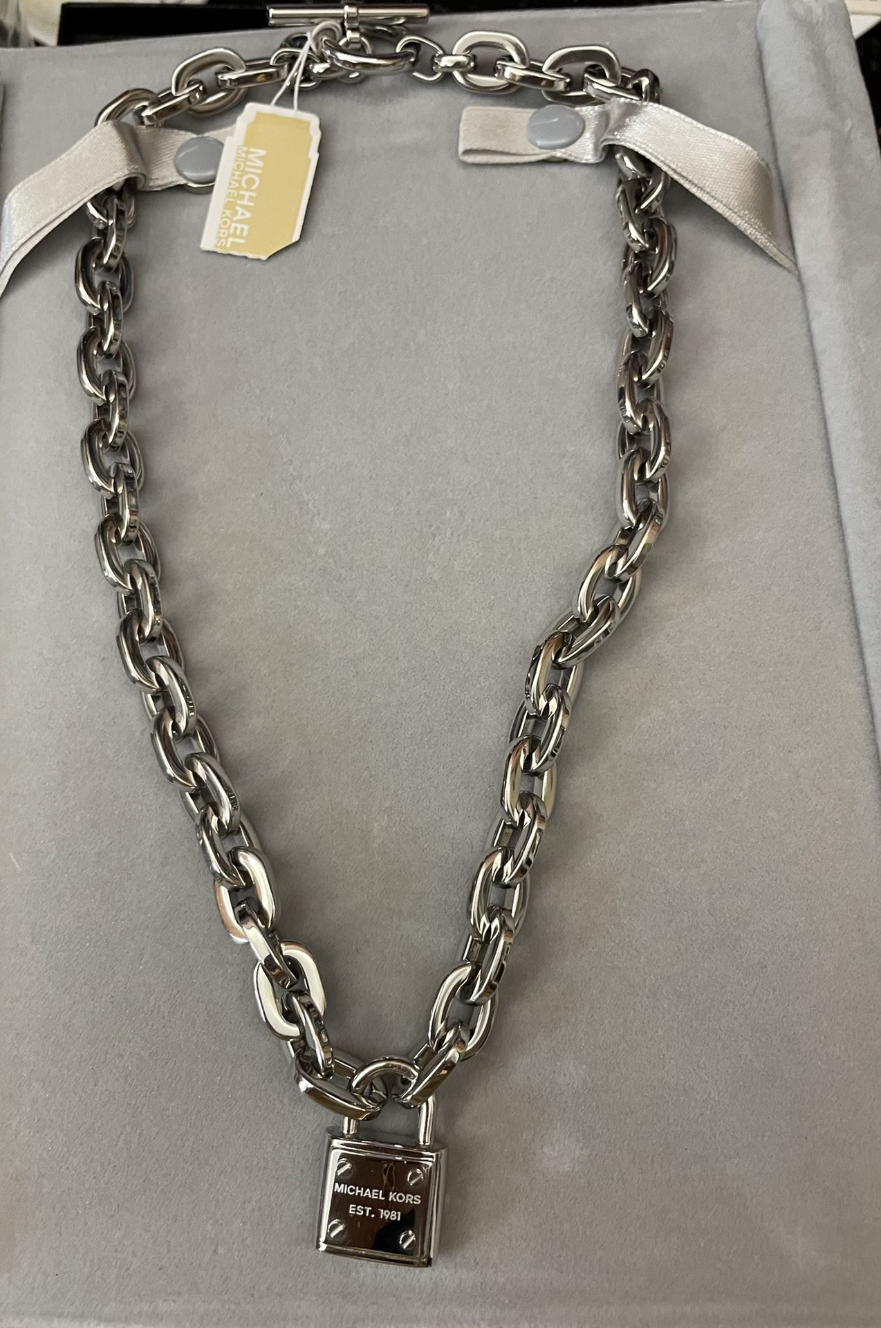 Michael Kors 'Motif Brilliance' Padlock Pendant Necklace Michael Michael Kors