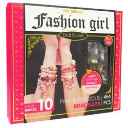 Toy Mingle DIY Jewelry Kit For Girls Create Trendy Bracelets & Chokers With Beads And Charms, Develop Fine Motor Skills, Perfect For Tweens