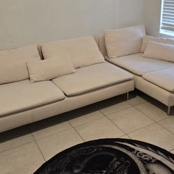 Light pink sectional couch