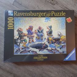 Ravensburger Canadian Collection Ice Fishing 1000-piece jigsaw puzzle