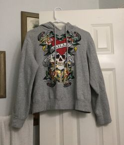 Girls XL Gray skeleton hoodie