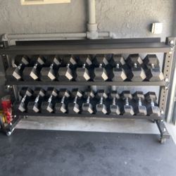 Dumbbells And Weight Rack