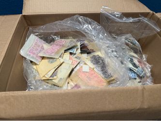 1000s of Vintage Postage Stamps in a large box
