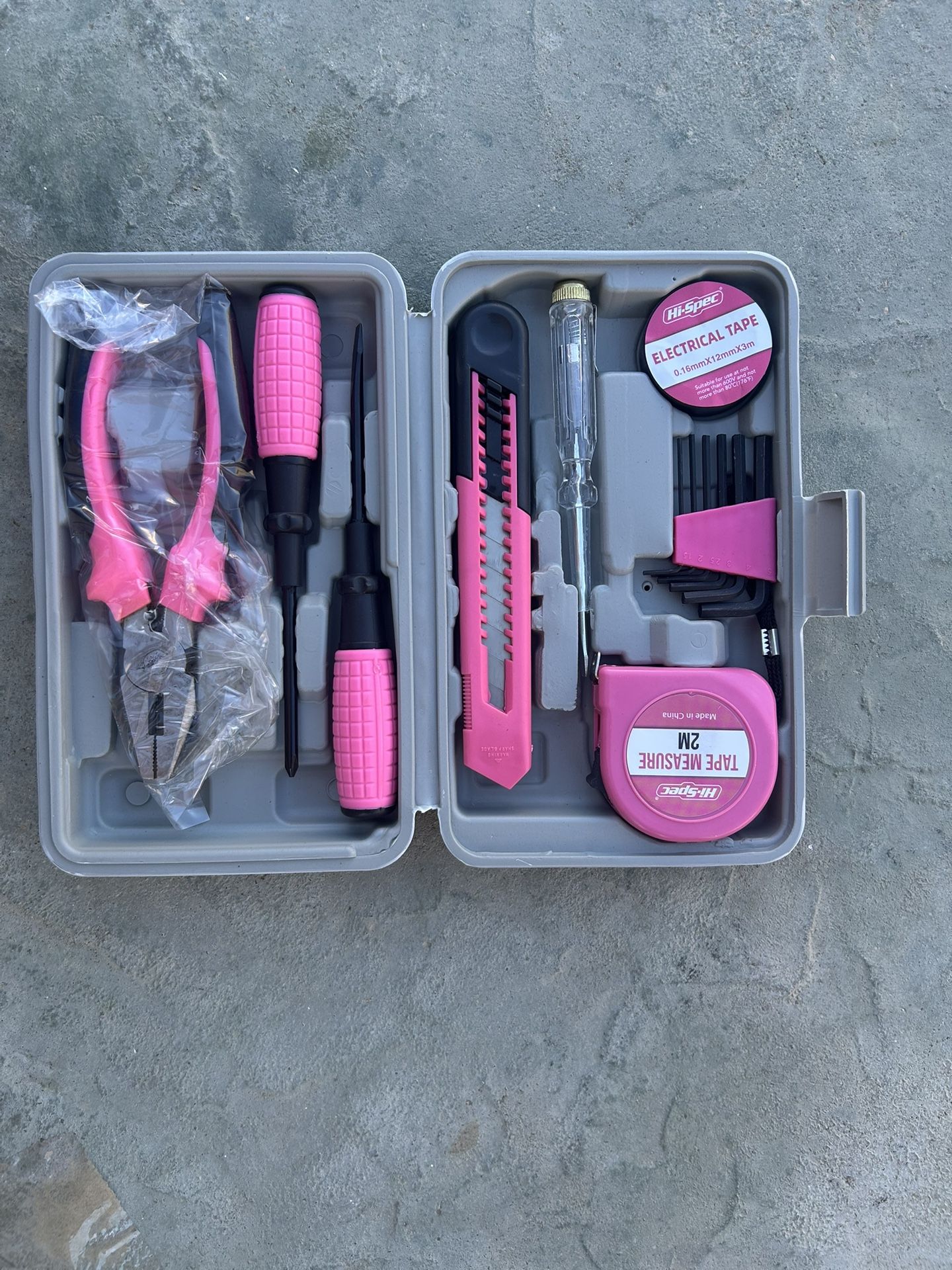 23pcs Hand Tool Set, with Storage Box, Carbon Steel Pink Tools for Home, Dorm, And Office Repair, Tool Kit, Plastic Storage Box, Dormitory