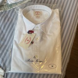 Brooks Brothers Red Fleece White Dress Shirt - Size M