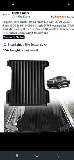 Truck Mat Compatible with 2009-2026 Ram