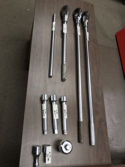 Snap-On 3/4" Drive Ratchet Heads,Extensions, Handles and Breaker Bars