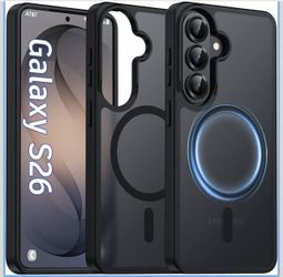 Magnetic for Samsung Galaxy S26 Case Matte, S26 Phone Case Compatible with MagSafe Frosted Translucent Shockproof Anti-Scratch Slim Fit Case Military