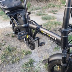 Folding bike $400! All work 100% electric bike ebike e-bike adult for 2 seat easy to carrying. Come with all you see $400!..in great condition bike eb