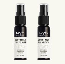 2 Pieces Of NYX Makeup Setting Spray Mini Size - Matte & Dewy