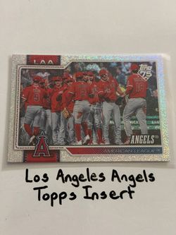 Los Angeles Angels Topps Short Print Insert Card.