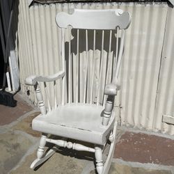 White Wooden Rocking Chair