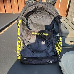 Easton Walk-Off Elite Baseball Softball Equipment Bag Backpack Black Yellow Bag