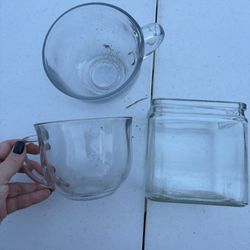 Glass Cups and Vase