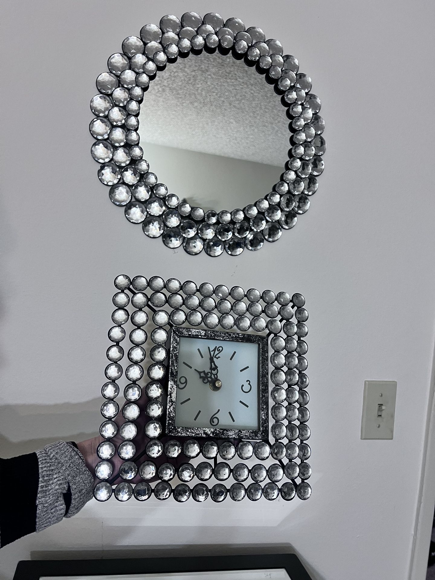 Mirror And Clock Set