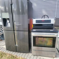 Samsung Fridge And Electric Stove 