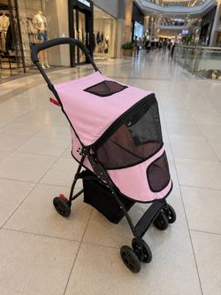 Pet Gear Pink Zippered Foldable Travel Pet Dog Stroller! Great Condition! Great for cats too. Holds up to 35lbs