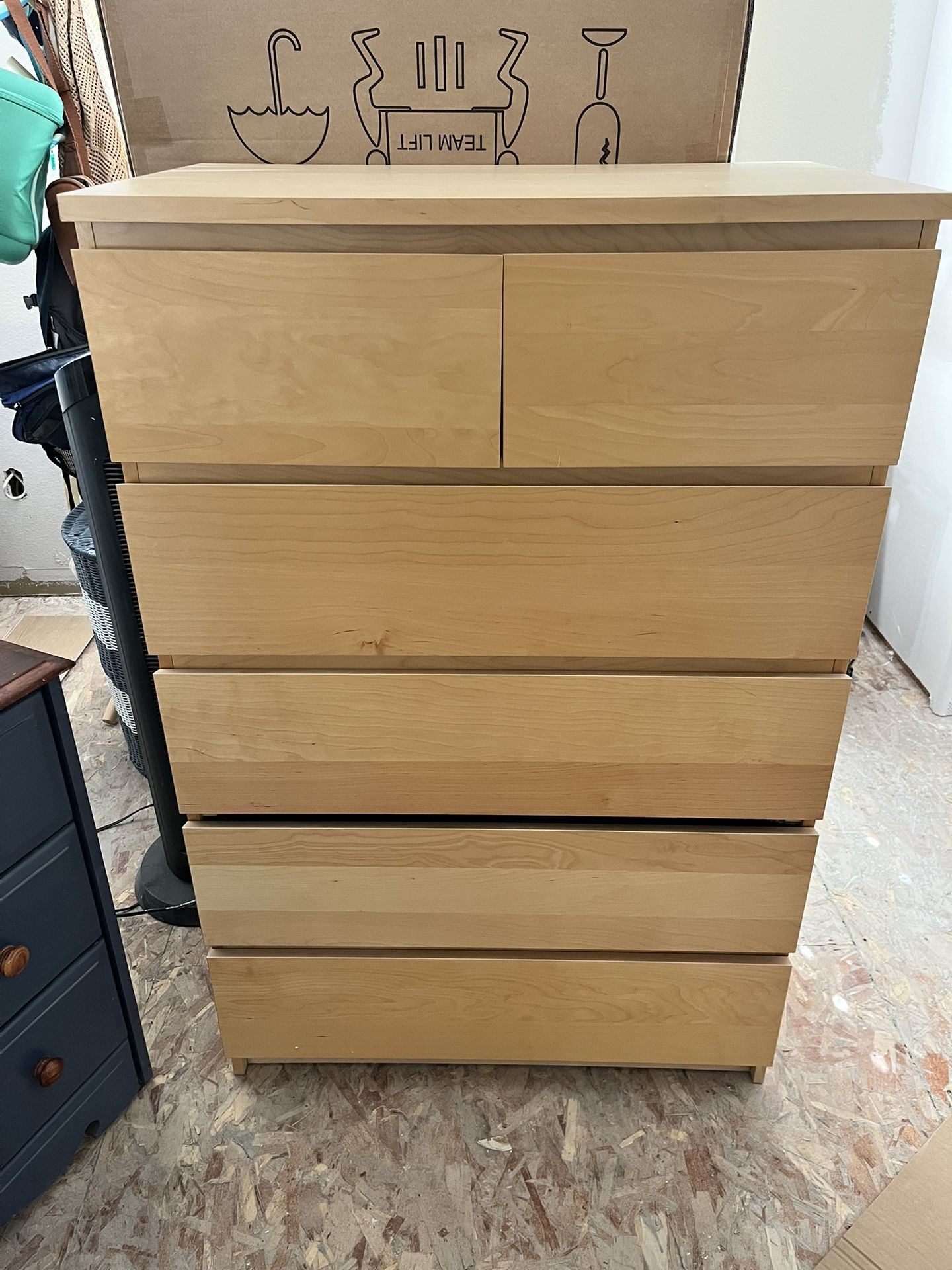 IKEA Dresser - 6 Drawer Wood-look