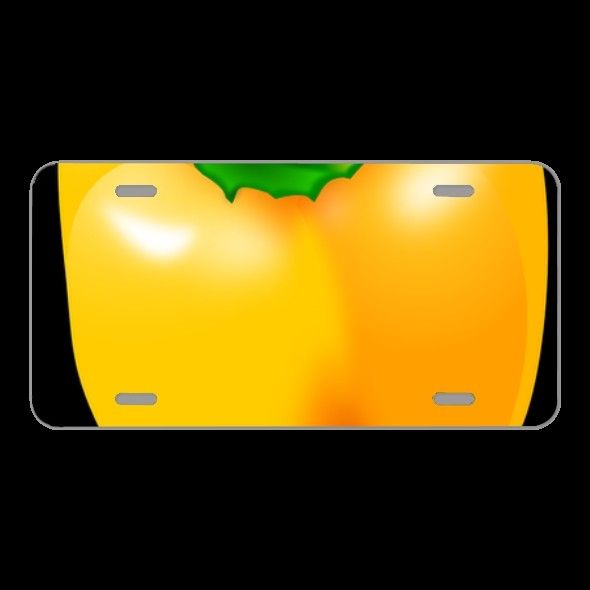 License Plate Novelty Car Front Pepper Capsicum Vegetable Food