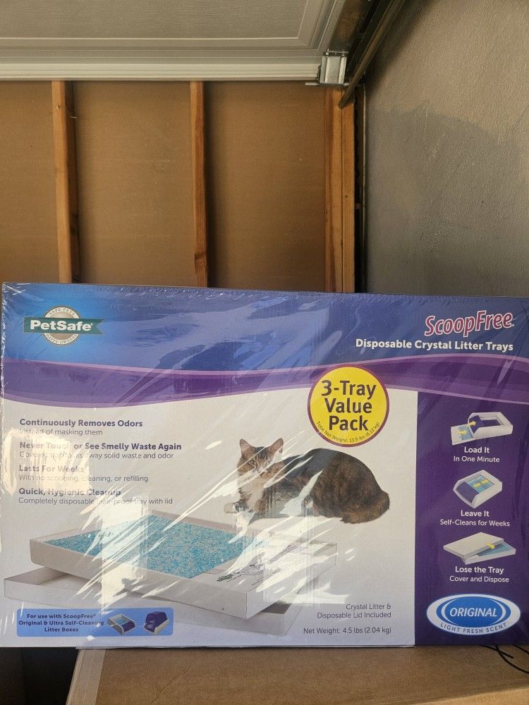PetSafe Scoop Free Crystal Cat Litter Tray  Sealed