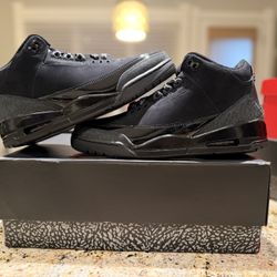 Air Jordan 3 "Black Cat" Size 8