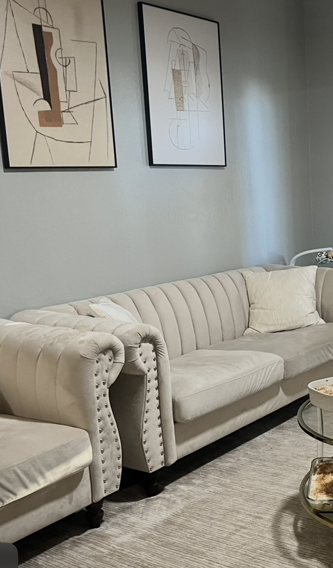 Velvet Living Room Sofa