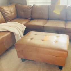 Sectional With Ottoman Storage