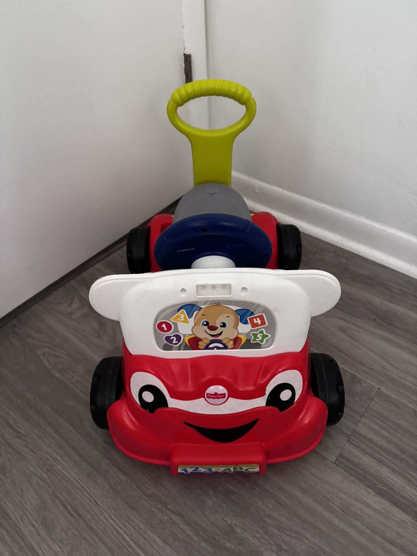 Fisher-Price Laugh & Learn 3-in-1 Smart Car Interactive Infant Walker & Toddler Ride-On Toy