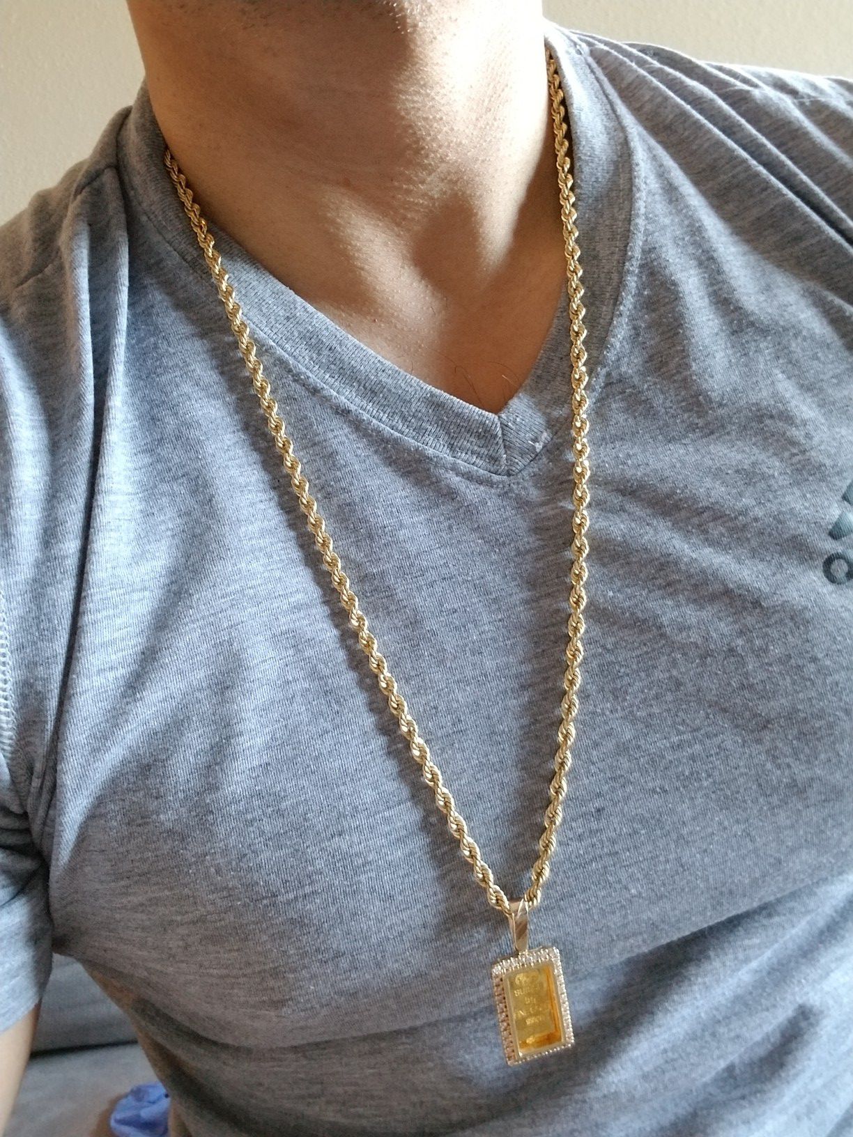 28 inch 14k solid gold rope chain