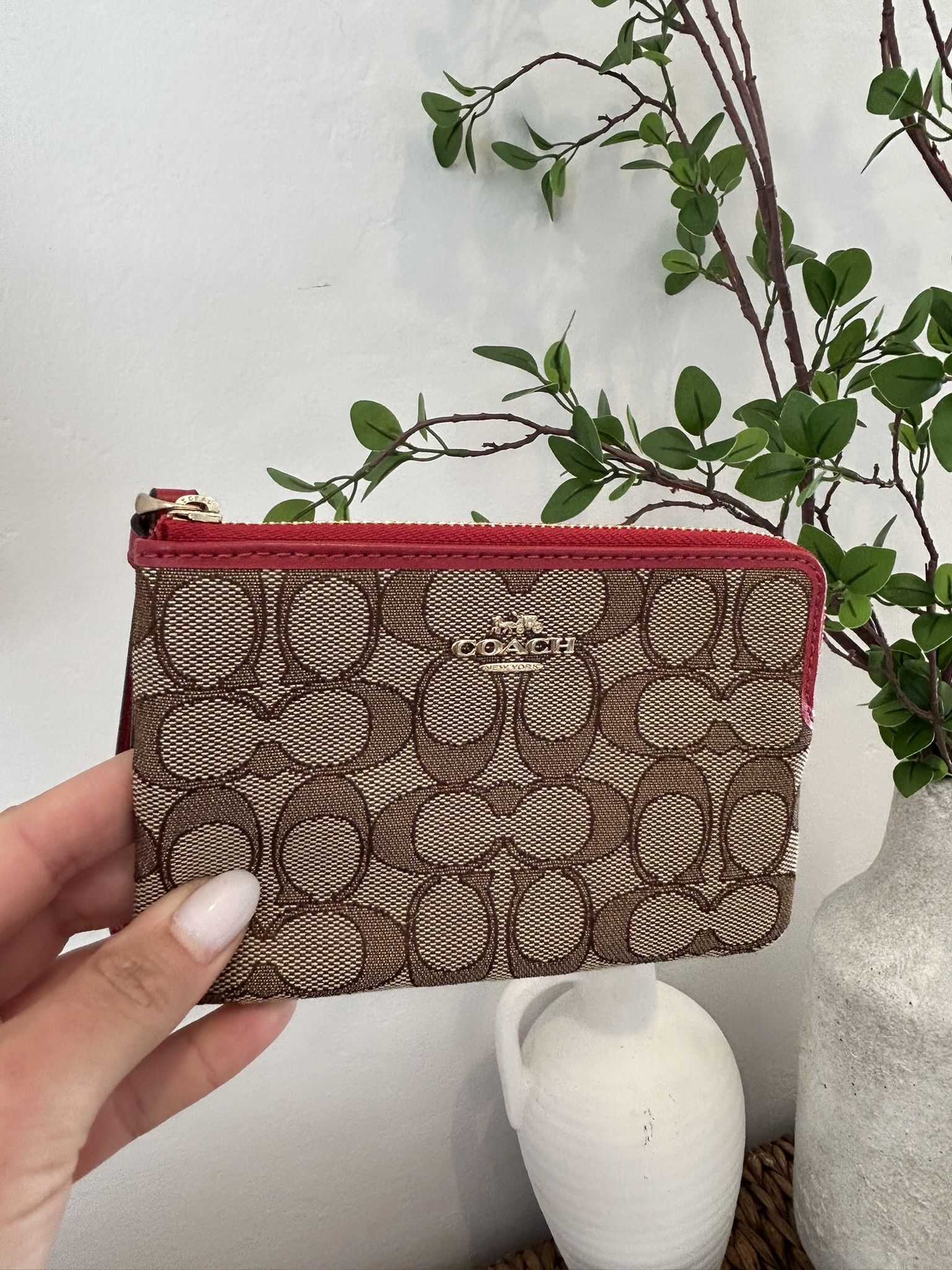 Authentic Coach Wristlet Like New Purse Coin Wrist Bag Handbag