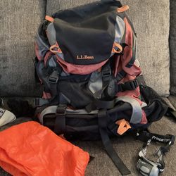 LL Bean, Backpacking Frame Backpack , Waterproof, With Accessories