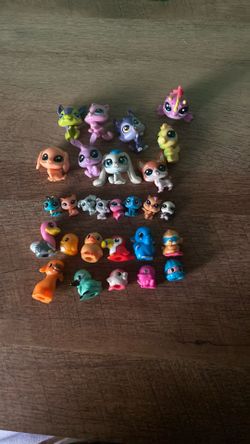 LPS minis with some squishy animal toys