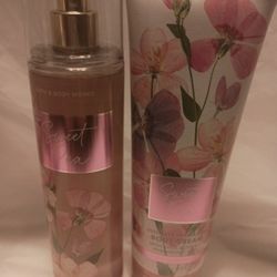 Bath And Body Works 2 PCs. Set Sweet Pea $16.00 