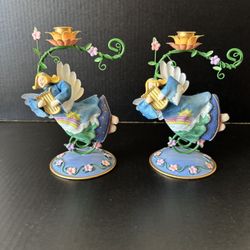 Country Angel Candlestick By Avon Set 