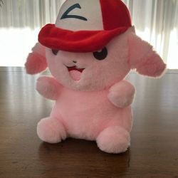 🧢 Rare 9” Pink My Melody x Ash Ketchum "Pikachu" Mashup Plush