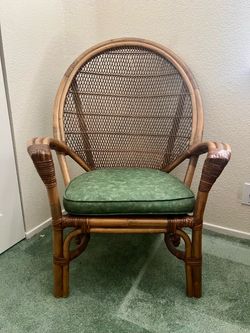 Vintage Rattan Accent Chair — Great Condition