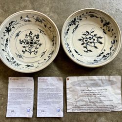 Hoi An Hoard Vietnam Shipwreck Blue & White Ceramic Dishes Certificate of Authenticity 15th Century