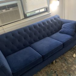 La-Z-Boy blue Suede 3 seater Couch $500
