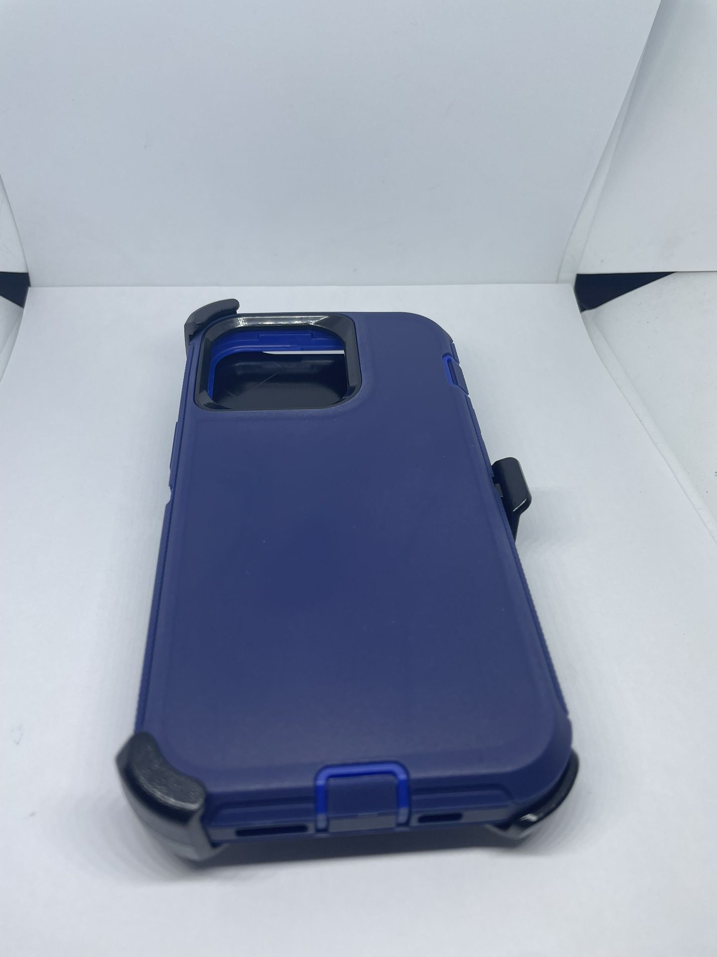 For iPhone 13 Pro Blue Case With Belt Clíp Holster