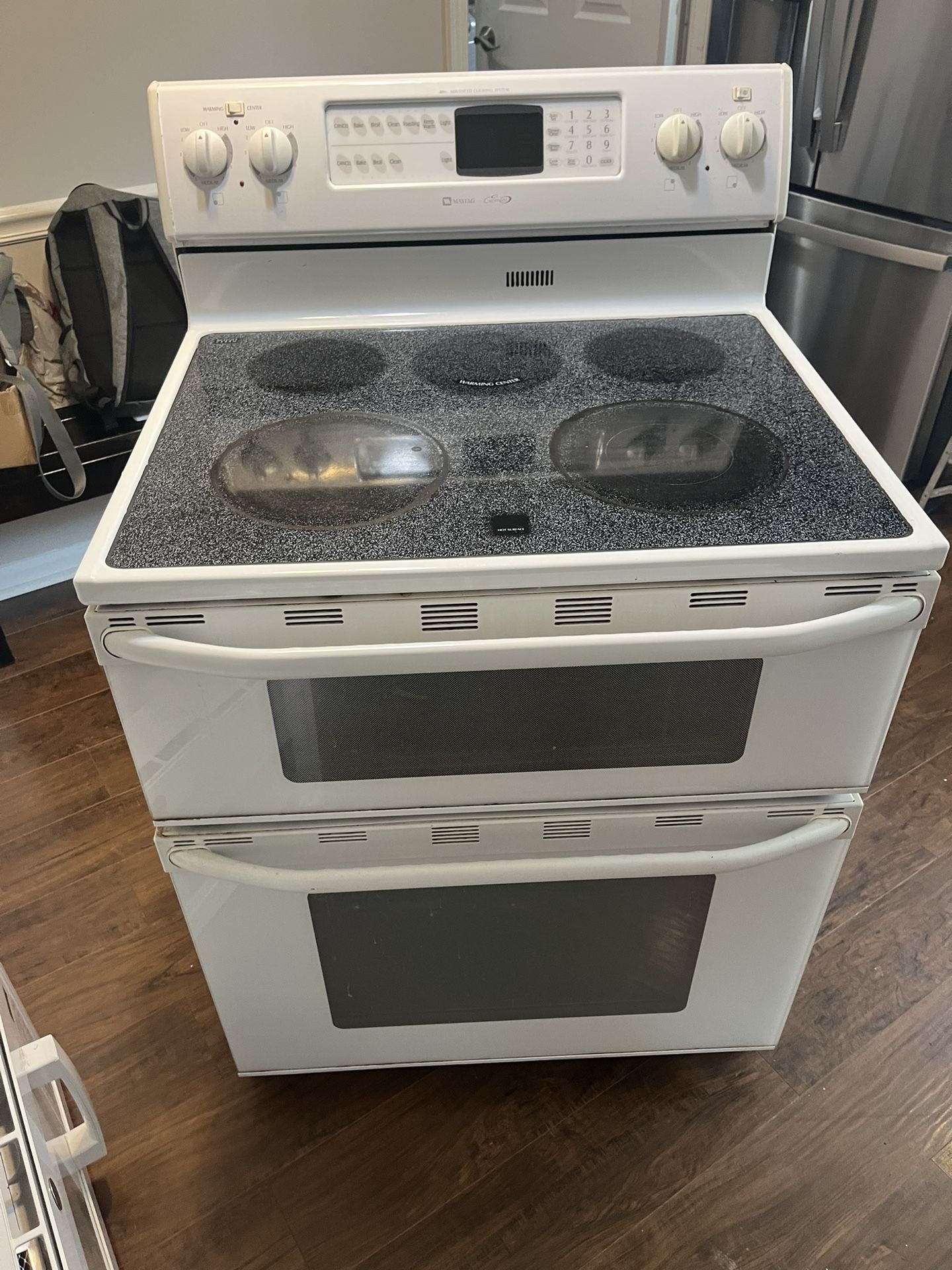 Maytag gemini double oven white deals
