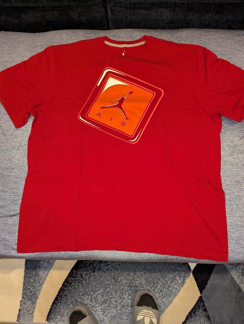 Nike Air Jordan J’s Hang Tag T-Shirt Red, Sz XXL, 2X, Style #547658