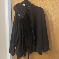 Black cute demon coat