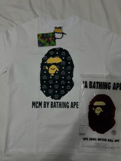 White x MCM bape tee