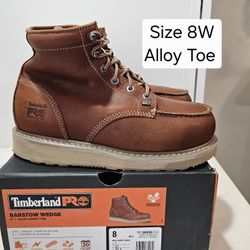 Timberlands Pro Alloy Toe Work Boots Size 8W